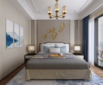 New Chinese Style Bedroom-ID:999185552