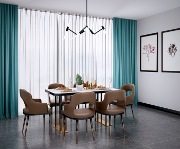 Nordic Style Dining Table And Chairs-ID:228198856