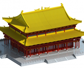 Chinese Style Ancient Architectural Buildings-ID:648435883
