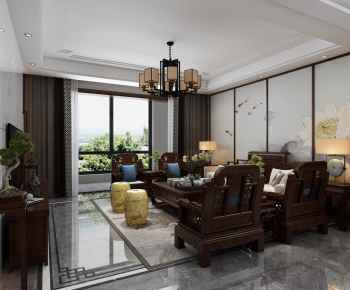 Chinese Style A Living Room-ID:958860999