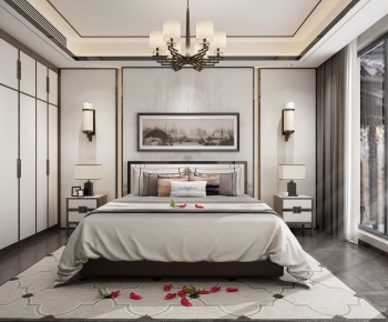 New Chinese Style Bedroom-ID:520229527