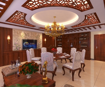 New Chinese Style Dining Room-ID:497398715