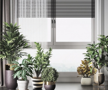 Modern Potted Green Plant-ID:944352651