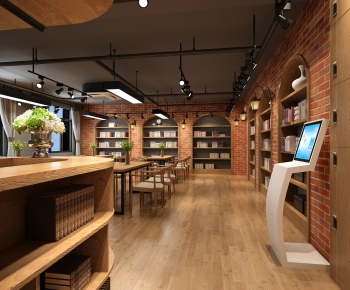 Industrial Style Bookstore Book Bar-ID:774837191