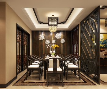 New Chinese Style Dining Room-ID:215385713