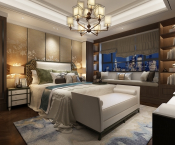 New Chinese Style Bedroom-ID:141639767