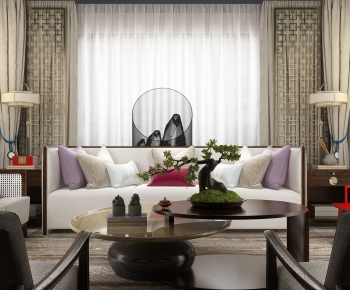 New Chinese Style Sofa Combination-ID:486435636
