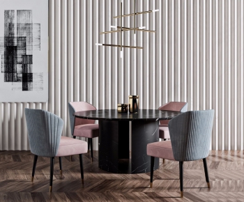 Post Modern Style Dining Table And Chairs-ID:739983686