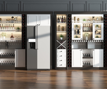 Simple European Style Wine Cabinet-ID:204039529