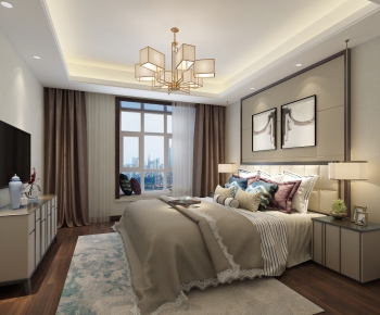 New Chinese Style Bedroom-ID:196245599