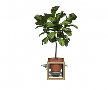 Modern Potted Green Plant-ID:902170736