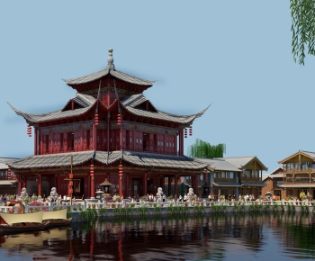 Chinese Style Ancient Architectural Buildings-ID:612207931