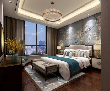 New Chinese Style Bedroom-ID:866113726