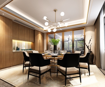 New Chinese Style Dining Room-ID:655372942