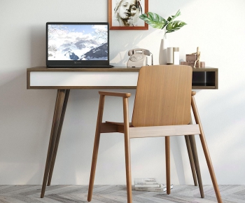 Nordic Style Computer Desk And Chair-ID:182113622