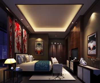 New Chinese Style Bedroom-ID:131311531