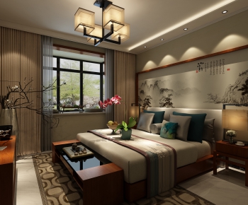 New Chinese Style Bedroom-ID:455339333