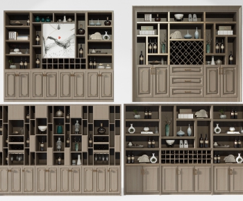 New Chinese Style Wine Cabinet-ID:952417755