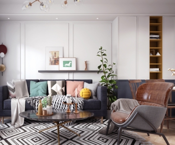 Nordic Style A Living Room-ID:350392889