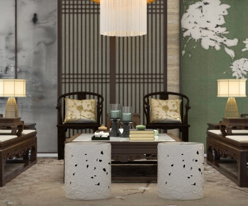 New Chinese Style Sofa Combination-ID:613354858