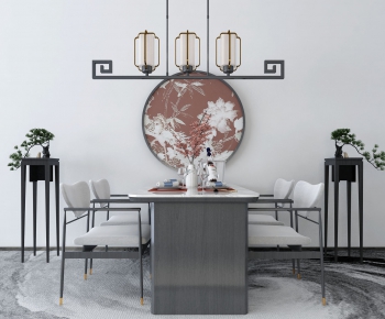 New Chinese Style Dining Table And Chairs-ID:162290467