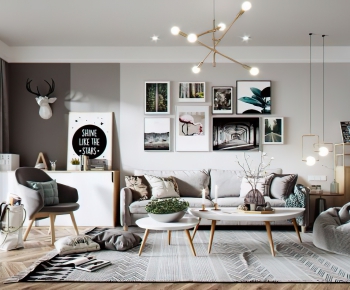 Nordic Style A Living Room-ID:651123628