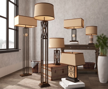 American Style Retro Style Floor Lamp-ID:168903967