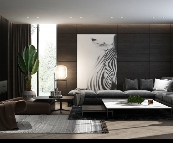 Modern A Living Room-ID:466160279