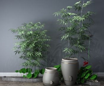 Modern Potted Green Plant-ID:112958314