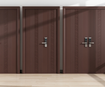 New Chinese Style Unequal Double Door-ID:656799129
