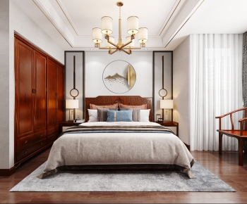 New Chinese Style Bedroom-ID:354369722