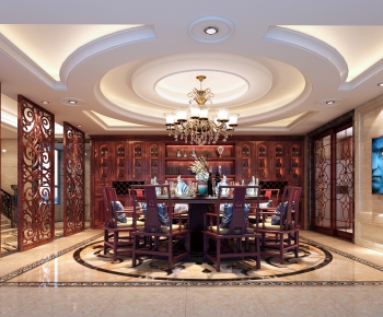 New Chinese Style Dining Room-ID:256288867