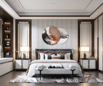 New Chinese Style Bedroom-ID:351418412