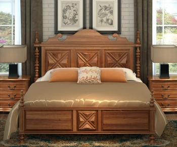 American Style Double Bed-ID:736171791