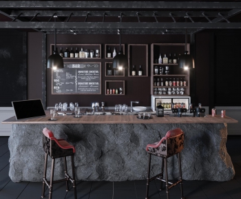 Industrial Style Counter Bar-ID:838454845