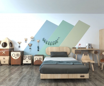 Nordic Style Child's Bed-ID:424759991