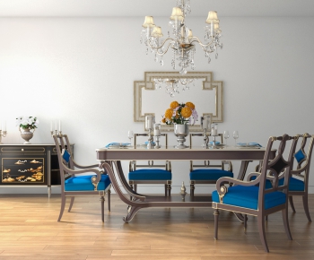 European Style Dining Table And Chairs-ID:104759833