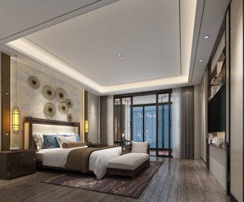 New Chinese Style Bedroom-ID:912709711