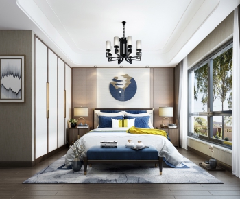 New Chinese Style Bedroom-ID:581642215