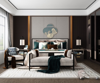 New Chinese Style Bedroom-ID:498373317