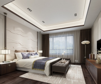 New Chinese Style Bedroom-ID:670045186