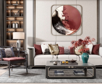 New Chinese Style Sofa Combination-ID:299765588