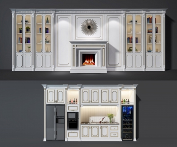 Simple European Style Decorative Cabinet-ID:308725573