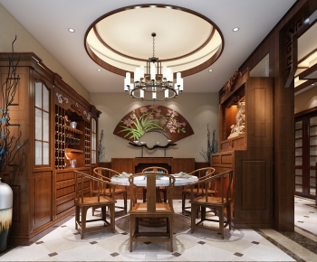 New Chinese Style Dining Room-ID:571472461