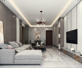 Modern A Living Room-ID:992468769