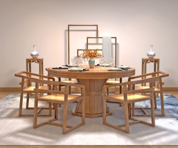 New Chinese Style Dining Table And Chairs-ID:338536411