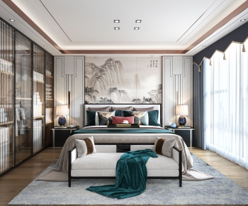 New Chinese Style Bedroom-ID:758521194