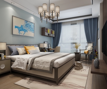 New Chinese Style Bedroom-ID:582445742