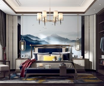 New Chinese Style Bedroom-ID:720760158