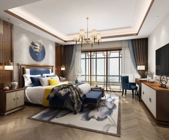 New Chinese Style Bedroom-ID:588289718
